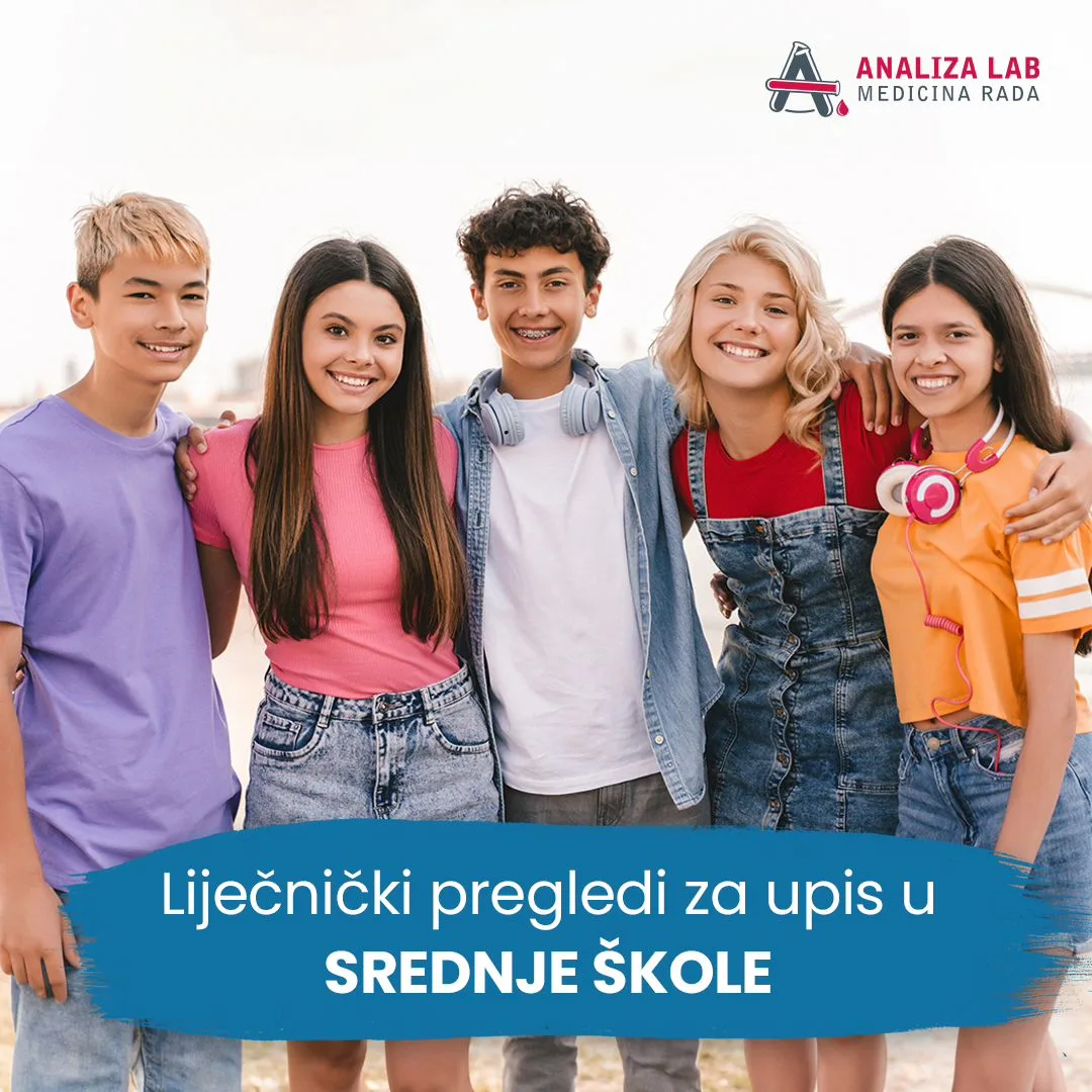 Liječnički pregled za upis u srednje škole