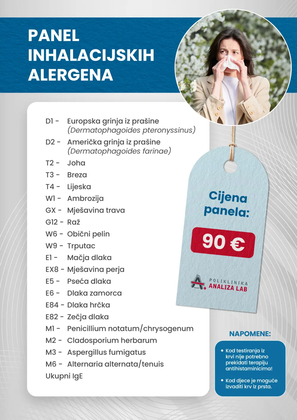 Poster paketa: Panel inhalacijskih alergena