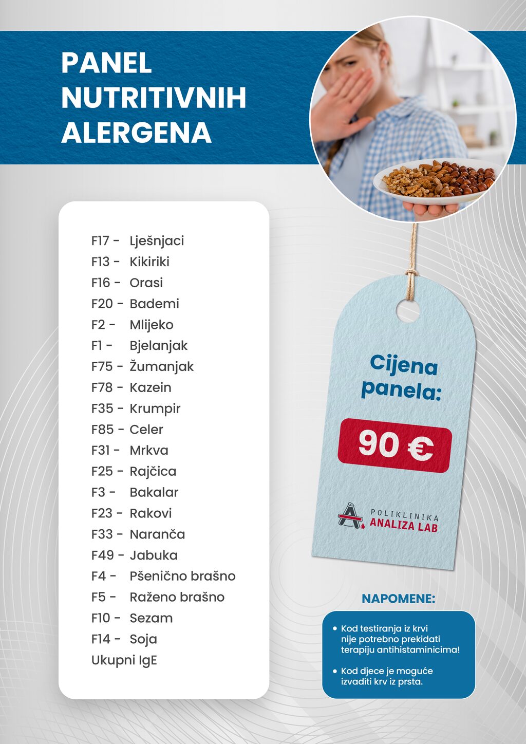 Panel nutritivnih alergena A4